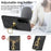 CASENEO D22 For Samsung Galaxy S26 Case Folding Kickstand Retro Leather Back Phone Cover - Black - 6