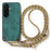 For Samsung Galaxy S26+ Retro Leather Phone Back Cover with Adjustable Strap - Green - 2