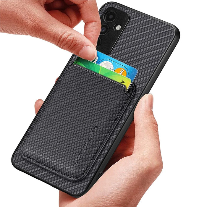 For Samsung Galaxy S26 Magnetic Case Detachable Card Holder Phone Back Cover - Black - 4