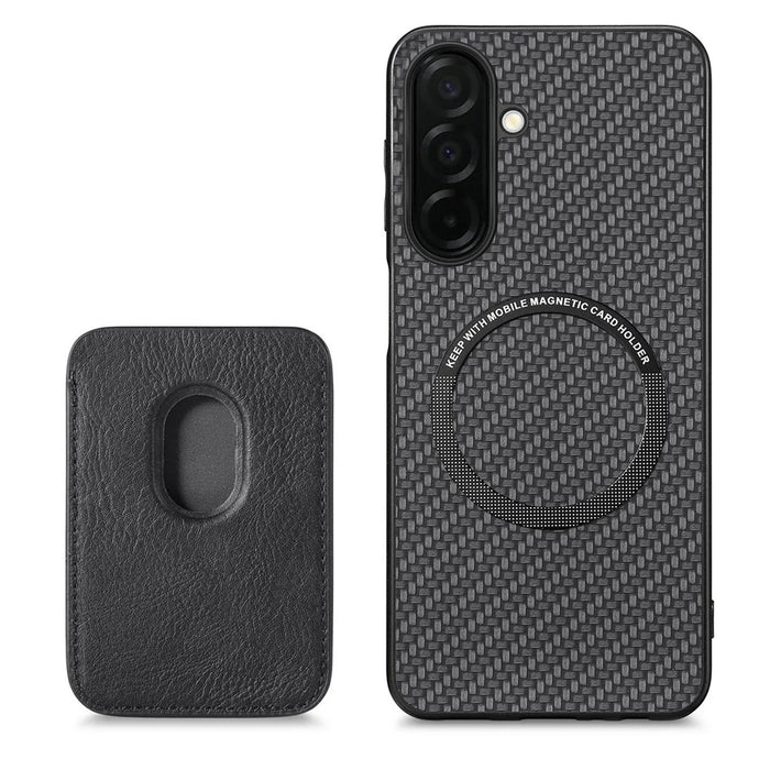 For Samsung Galaxy S26 Magnetic Case Detachable Card Holder Phone Back Cover - Black - 5