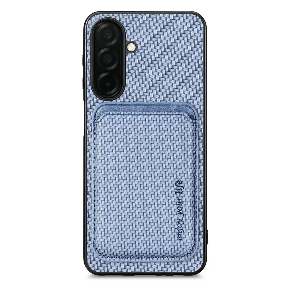 For Samsung Galaxy S26+ Magnetic Case Detachable Card Holder Phone Back Cover - Blue - 1