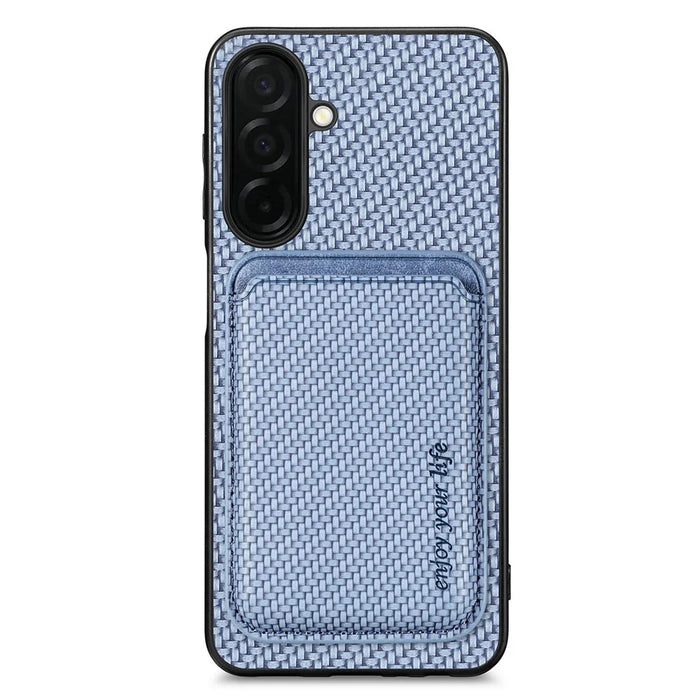 For Samsung Galaxy S26+ Magnetic Case Detachable Card Holder Phone Back Cover - Blue - 1