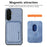 For Samsung Galaxy S26+ Magnetic Case Detachable Card Holder Phone Back Cover - Blue - 2