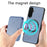 For Samsung Galaxy S26+ Magnetic Case Detachable Card Holder Phone Back Cover - Blue - 3