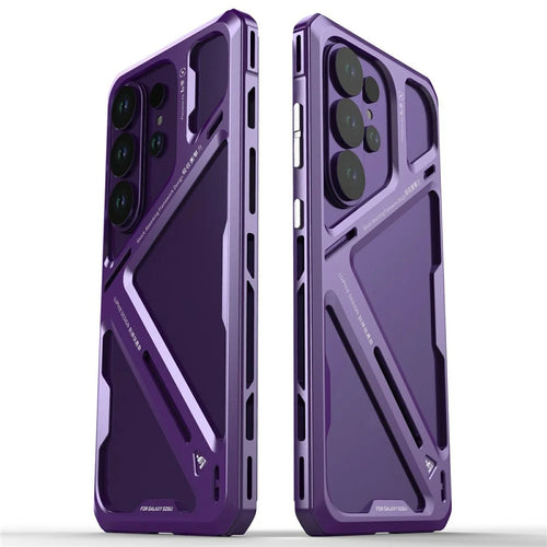 LUPHIE For Samsung Galaxy S26 Ultra Case Detachable Metal Frame Anti Drop Phone Cover with Screen Protector  /  Lens Film - Purple - 1