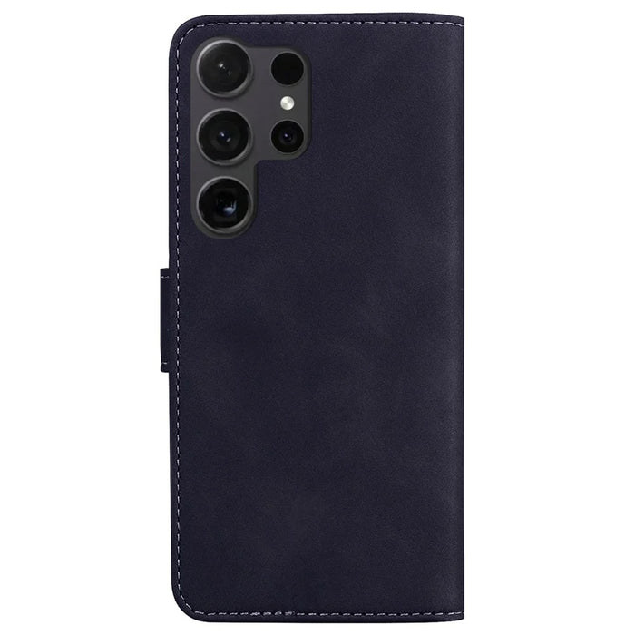 For Samsung Galaxy S26 Ultra Case Solid Color Leather Wallet Phone Cover - Black - 7