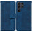 For Samsung Galaxy S26 Ultra Case Geometry Pattern Leather Wallet Phone Cover with Wrist Strap - Blue - 1
