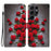 For Samsung Galaxy S26 Ultra Leather Case Stand Wallet Pattern Printing Phone Cover with Wrist Strap - Red Rose - 1