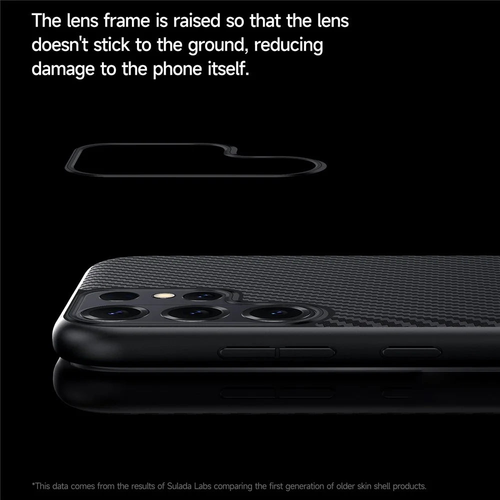 SULADA For Samsung Galaxy S26 Ultra Magnetic Case Metal Lens Frame PU+TPU Phone Cover - Black - 4
