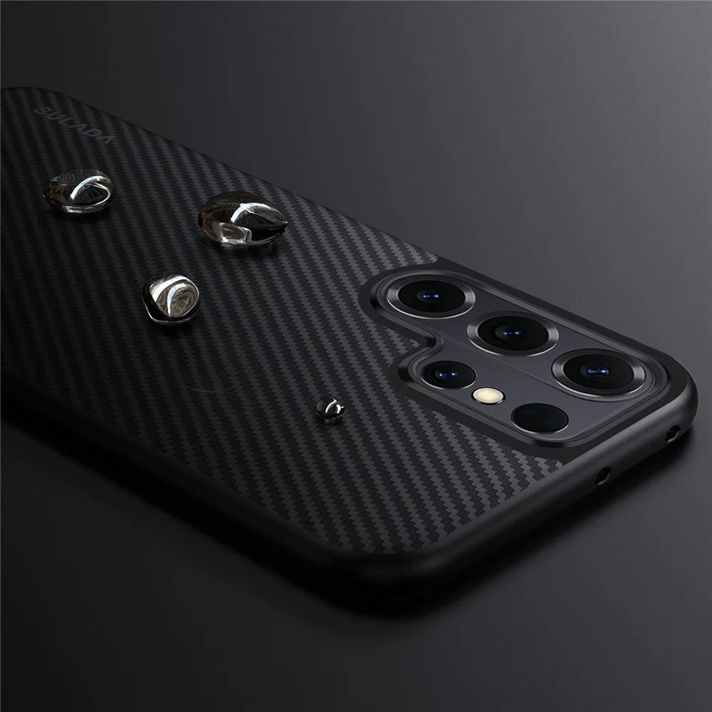 SULADA For Samsung Galaxy S26 Ultra Magnetic Case Metal Lens Frame PU+TPU Phone Cover - Black - 6