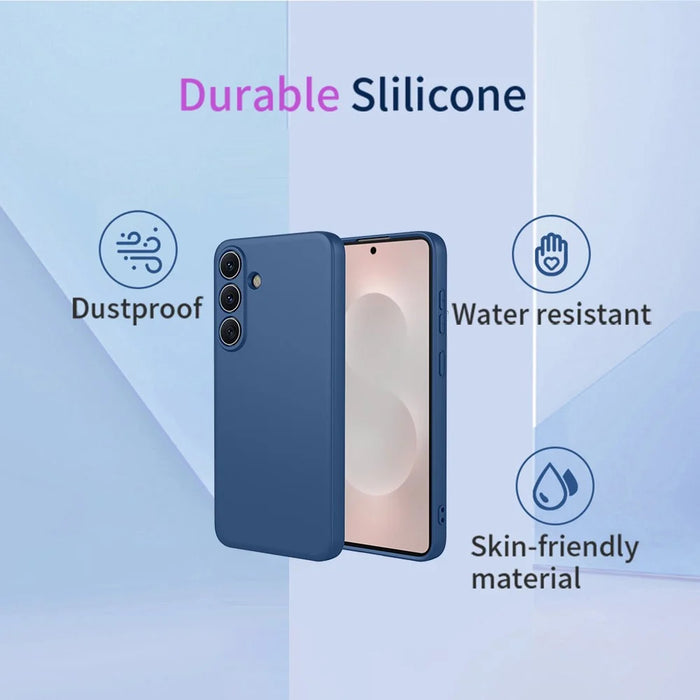 For Samsung Galaxy S26 Case Liquid Silicone Feel Soft TPU Protective Phone Cover - Blue - 2