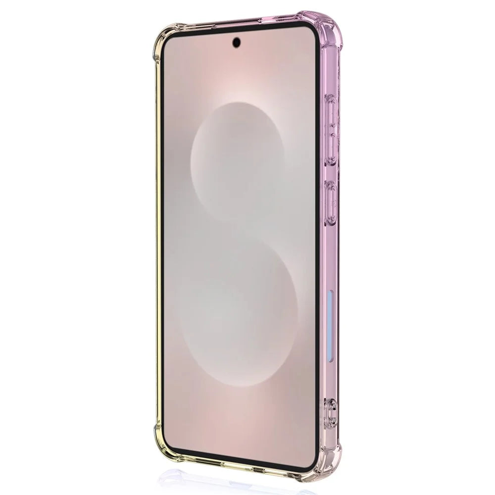 For Samsung Galaxy S26 Case Gradient Color TPU Anti-Drop Phone Cover - Pink  /  Gold - 3