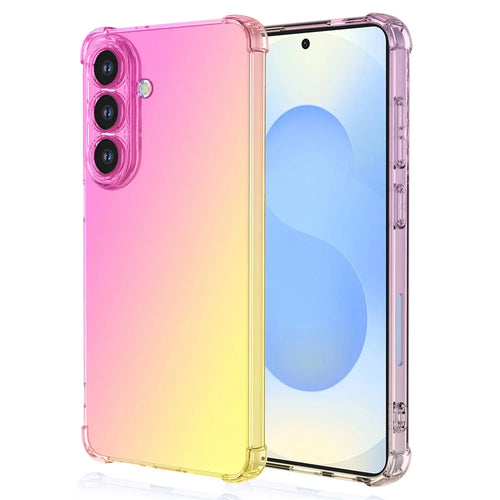 For Samsung Galaxy S26+ Case Gradient Color TPU Anti-Drop Phone Cover - Pink  /  Gold - 1