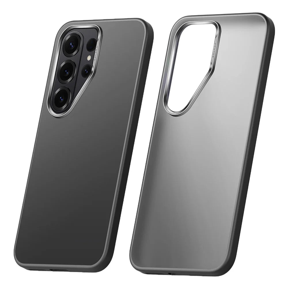 SULADA For Samsung Galaxy S26 Ultra Case PC+TPU Shockproof Matte Phone Protector Cover - Titanium Black - 1
