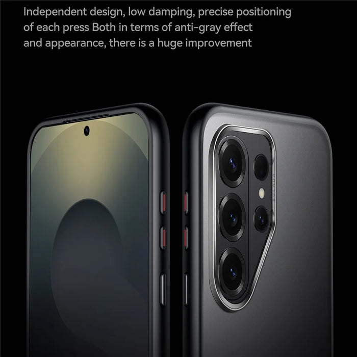 SULADA For Samsung Galaxy S26 Ultra Case PC+TPU Shockproof Matte Phone Protector Cover - Titanium Black - 5