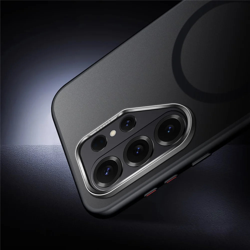 SULADA For Samsung Galaxy S26 Ultra Magnetic Case PC + TPU Phone Cover - Titanium Black - 7