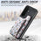 For Samsung Galaxy S26 Leather Phone Cover with RFID Blocking Zipper Card Bag Kickstand - Black - 5
