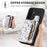 For Samsung Galaxy S26 Leather Phone Cover with RFID Blocking Zipper Card Bag Kickstand - Black - 6