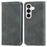 For Samsung Galaxy S26+ Leather Case with Card Holder Magnetic Absorption Phone Cover - Grey - 1