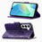 For Samsung Galaxy S26+ Case with Strap Butterfly Pattern PU Leather Wallet Phone Cover - Dark Purple - 2