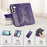 For Samsung Galaxy S26+ Case with Strap Butterfly Pattern PU Leather Wallet Phone Cover - Dark Purple - 6