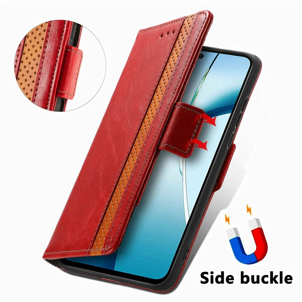 CASENEO For Samsung Galaxy S26 Phone Cases PU Leather Cover Stand with RFID Blocking Wallet - Black - 6