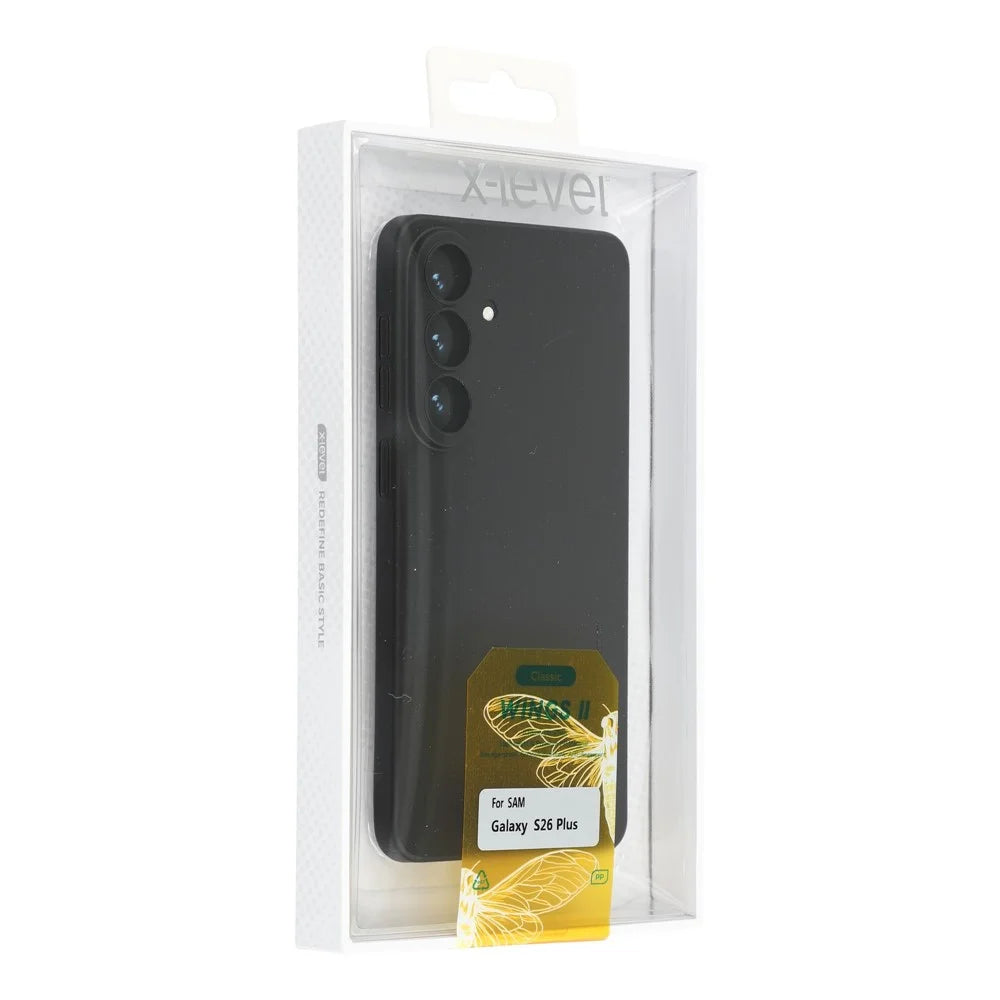 X-LEVEL Wings II Series For Samsung Galaxy S26 Case Hard PP Matte Phone Cover 0.18mm Ultra-Thin - Black - 7