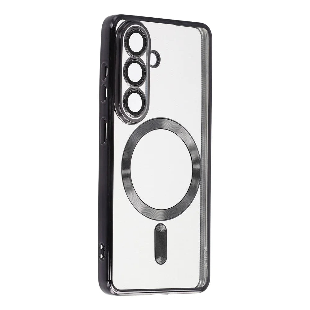 X-LEVEL For Samsung Galaxy S26+ Magnetic Case Flexible TPU Clear Phone Cover with Lens Film - Black - 2
