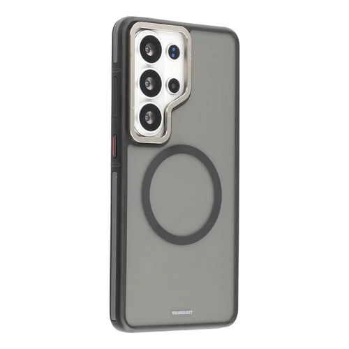 YOUNGKIT For Samsung Galaxy S26 Ultra Magnetic Case Skin-Touch Matte PC + TPU Phone Cover - Black - 1