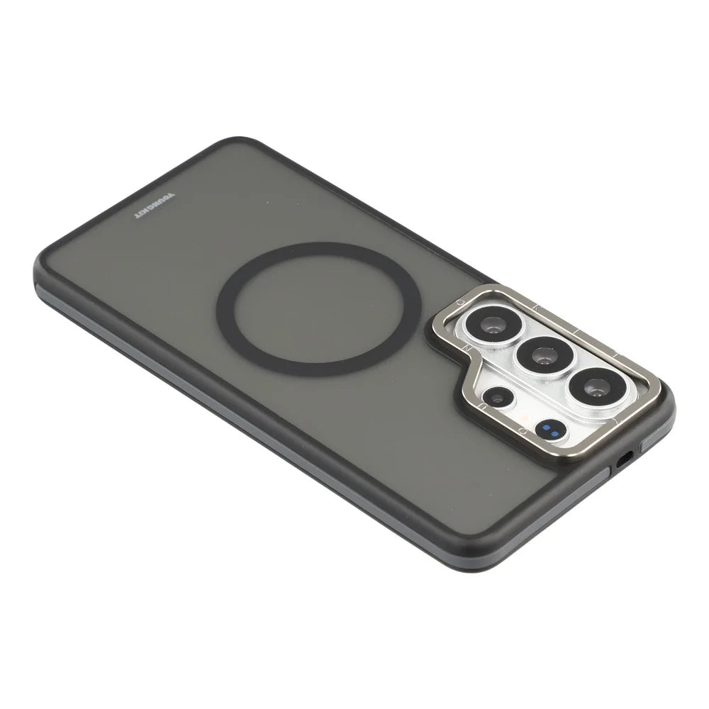 YOUNGKIT For Samsung Galaxy S26 Ultra Magnetic Case Skin-Touch Matte PC + TPU Phone Cover - Black - 5