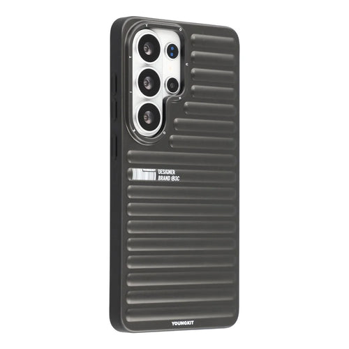 YOUNGKIT For Samsung Galaxy S26 Ultra Magnetic Case Suitcase Texture IMD TPU Phone Cover - Black - 1