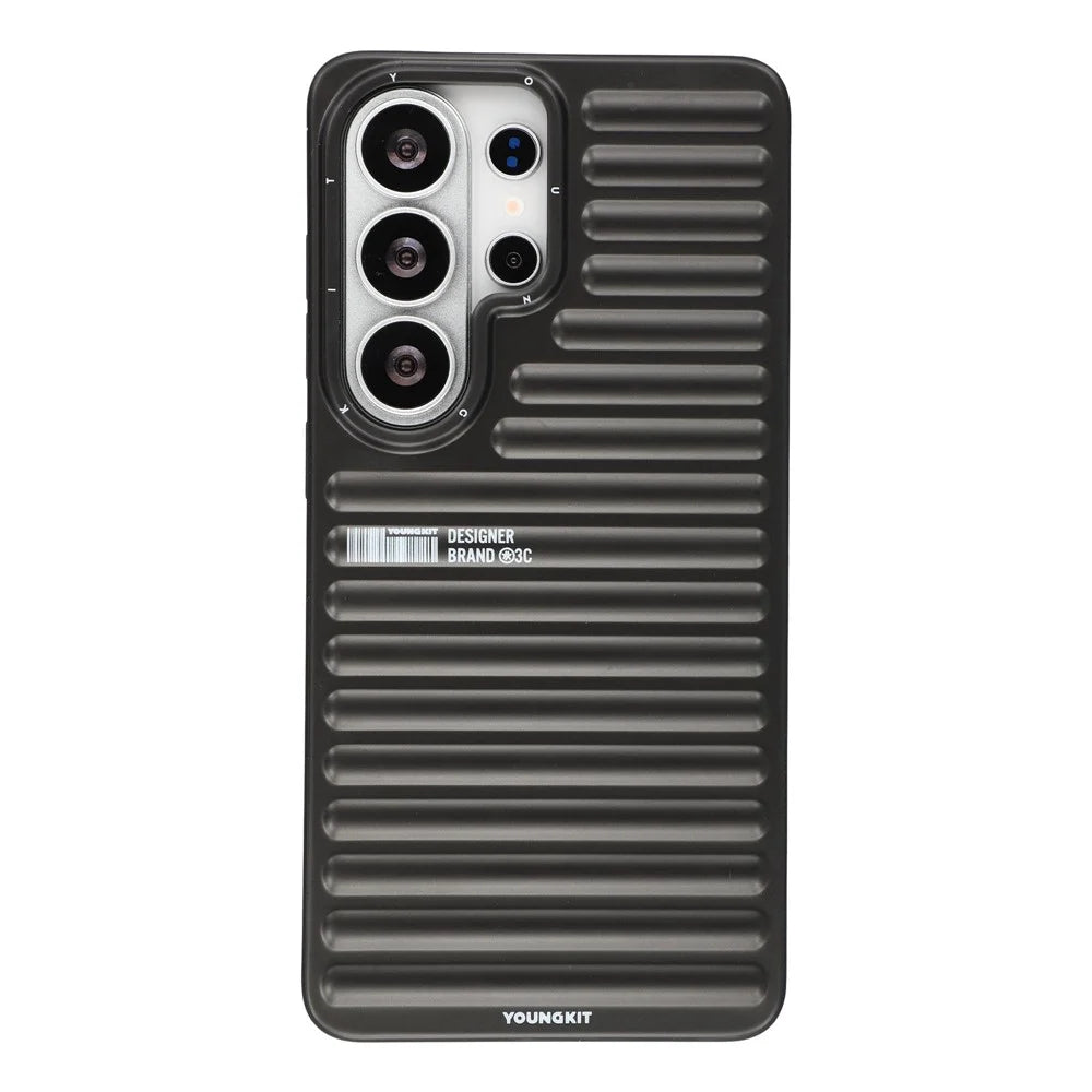 YOUNGKIT For Samsung Galaxy S26 Ultra Magnetic Case Suitcase Texture IMD TPU Phone Cover - Black - 2