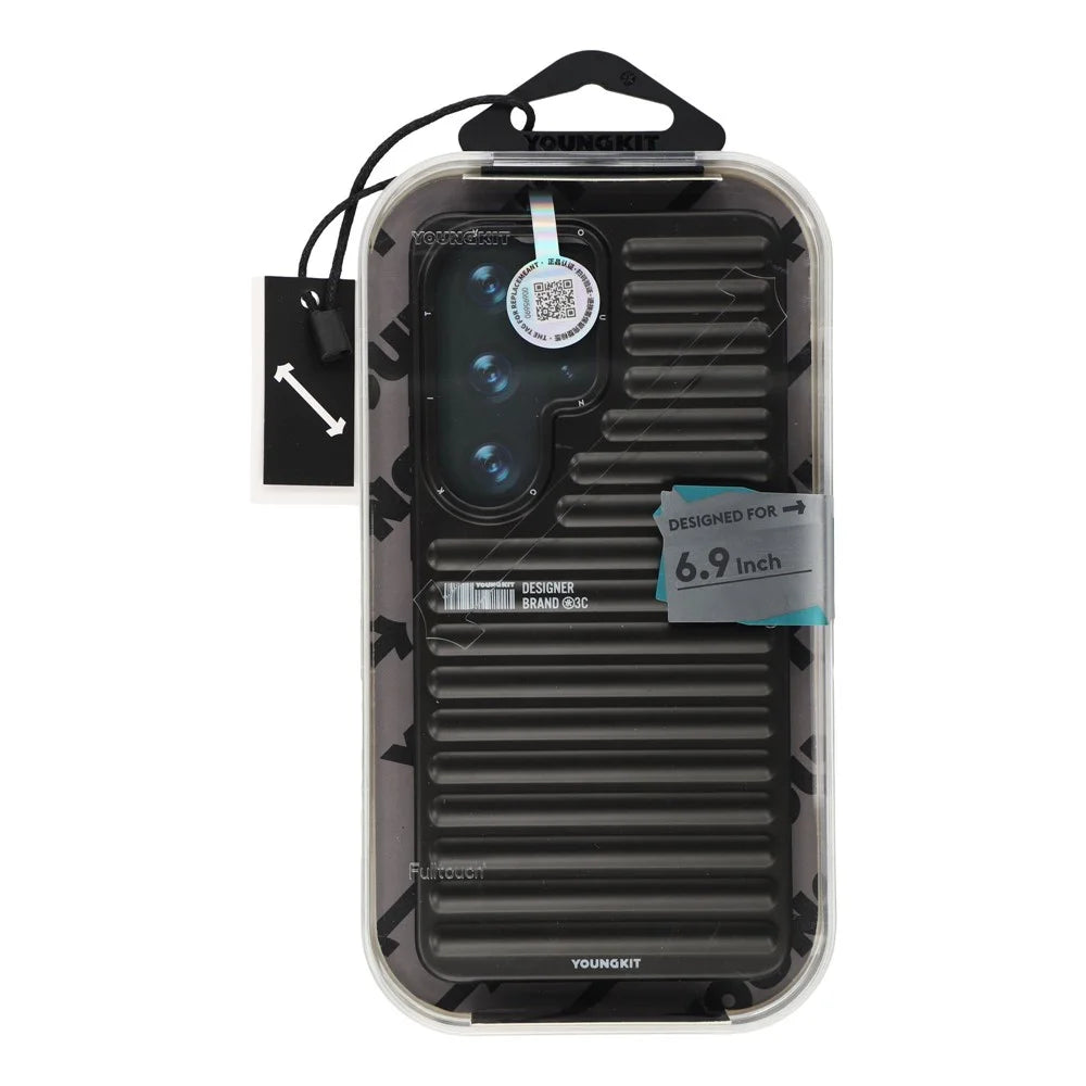 YOUNGKIT For Samsung Galaxy S26 Ultra Magnetic Case Suitcase Texture IMD TPU Phone Cover - Black - 7