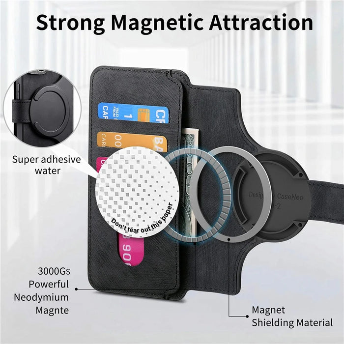 CASENEO MW-03 Magnetic Case For Google Pixel 10  /  10 Pro Detachable Leather Phone Wallet Cover - Black - 6