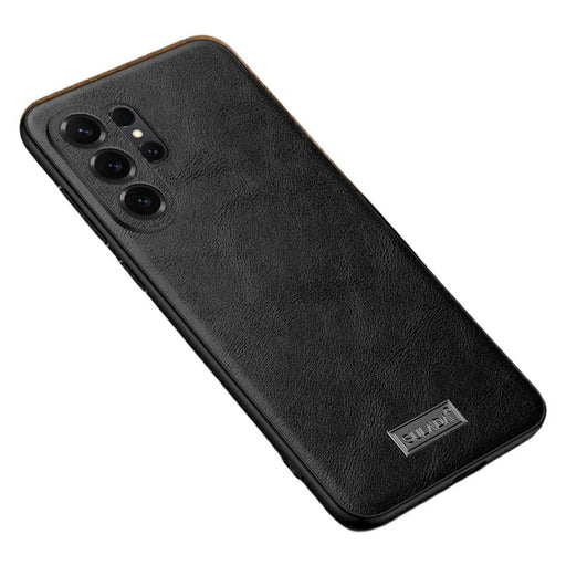 SULADA For Samsung Galaxy S26 Ultra Case PU Leather + TPU + PC Back Phone Cover - Black - 1