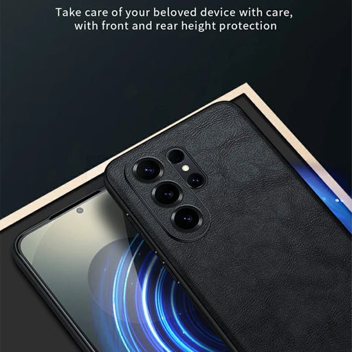 SULADA For Samsung Galaxy S26 Ultra Case PU Leather + TPU + PC Back Phone Cover - Black - 2