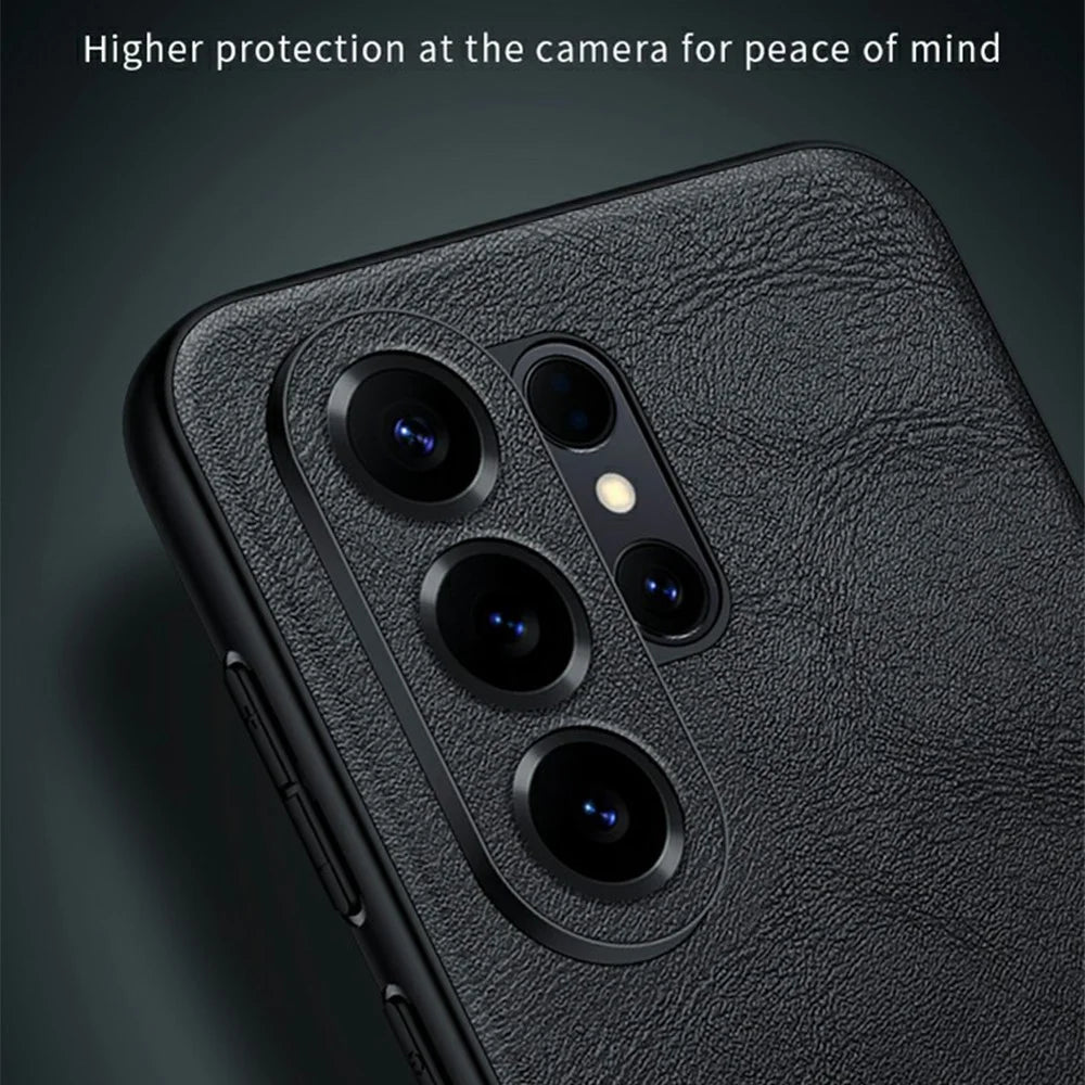 SULADA For Samsung Galaxy S26 Ultra Case PU Leather + TPU + PC Back Phone Cover - Black - 4