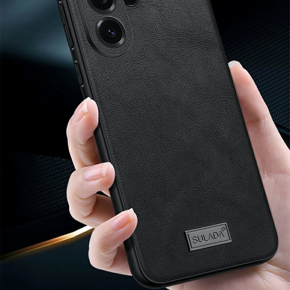 SULADA For Samsung Galaxy S26 Ultra Case PU Leather + TPU + PC Back Phone Cover - Black - 5