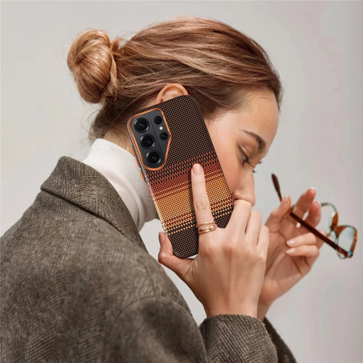 SULADA For Samsung Galaxy S26 Ultra Magnetic Case Shockproof Hard PC Phone Back Cover - Orange - 2