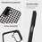 For Samsung Galaxy A57 5G Magnetic Case EYCASE Grid Series Black Edge TPU + Acrylic Cover - Black White Houndstooth - 6