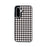 For Samsung Galaxy A37 5G Magnetic Case EYCASE Grid Series Black Edge TPU + Acrylic Cover - Black White Houndstooth - 1