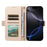 For iPhone 16 Pro Max Leather Case Rhinestone Decor Rhombus Pattern Wallet Stand Flip Phone Cover with Straps - Apricot - 2
