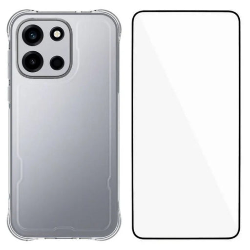 WANLONFENG For OnePlus Turbo 6 5G Case  WL Series 2.0mm TPU Phone Cover with Tempered Glass Film - Transparent - 1