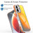 For iPhone 17 Magnetic Case Fluorescent Design TPU Acrylic Phone Back Cover with Lens Frame Kickstand - Orange - 5