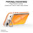 For iPhone Air Magnetic Case Fluorescent Design TPU Acrylic Phone Back Cover with Lens Frame Kickstand - White - 2