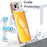 For iPhone Air Magnetic Case Fluorescent Design TPU Acrylic Phone Back Cover with Lens Frame Kickstand - White - 4