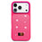 For iPhone 17 Pro Case Resin Rhinestones Metal Emblem TPU + PC Shockproof Phone Cover - Rose - 1