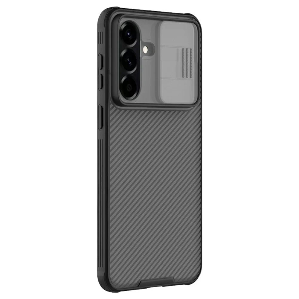NILLKIN Camshield Pro Series For Samsung Galaxy A57 5G Case TPU + PC Phone Cover with Camera Slider - Transparent Black - 1