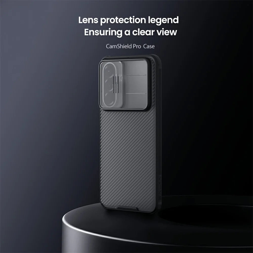 NILLKIN Camshield Pro Series For Samsung Galaxy A57 5G Case TPU + PC Phone Cover with Camera Slider - Transparent Black - 6