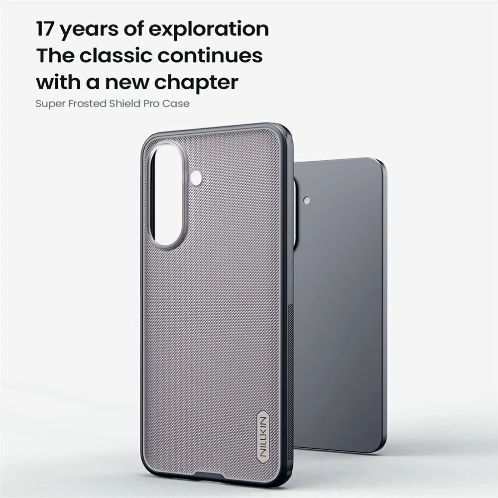 NILLKIN Super Frosted Shield Pro For Samsung Galaxy A57 5G Case Matte PC TPU Phone Back Cover - Transparent Black - 6